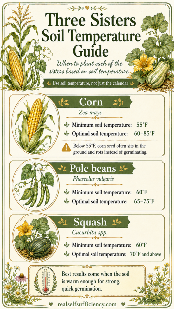 three sisters planting temperature guide