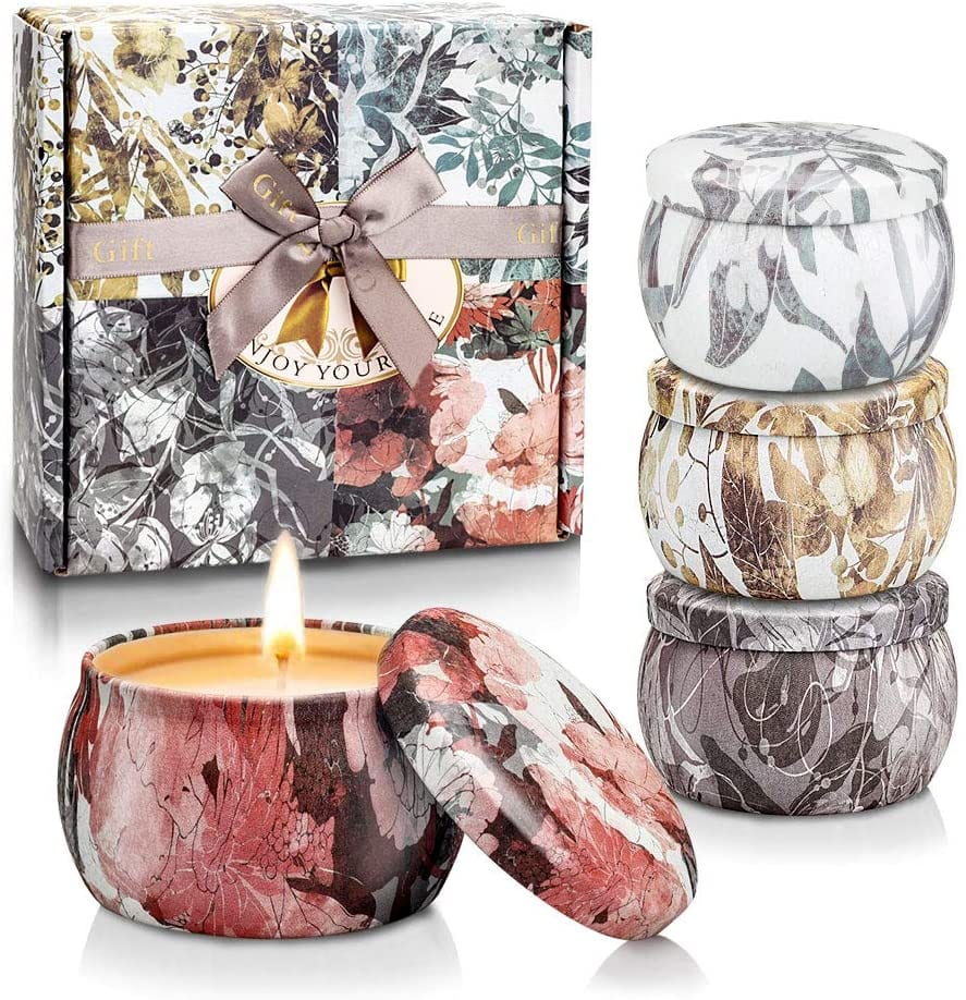 eco-friendly soy candles in tins cheap green gift