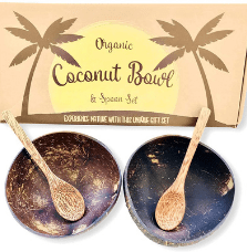 reclaimed cocnut bowls and spoons
