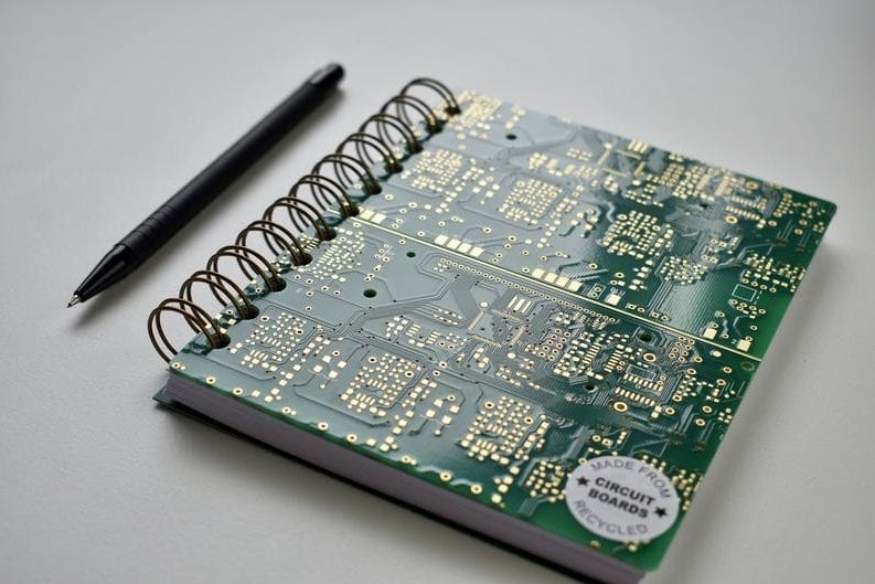 eco-friendly tech lover's gift circuit board notebook