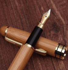 handmade bamboo fountain pen gift set