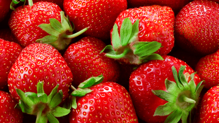 Lots of ripe strawberries