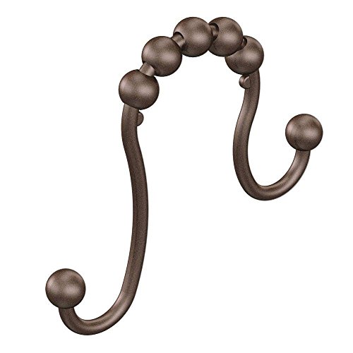 Image for  5. Bathroom Shower Curtain Hooks Novelty Shower Double Glide Shower Rings