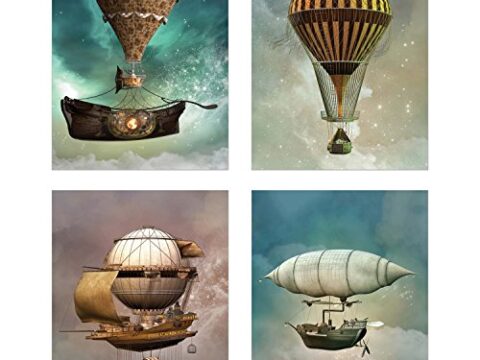 Image for 19. Steampunk Airship Fantasy Prints