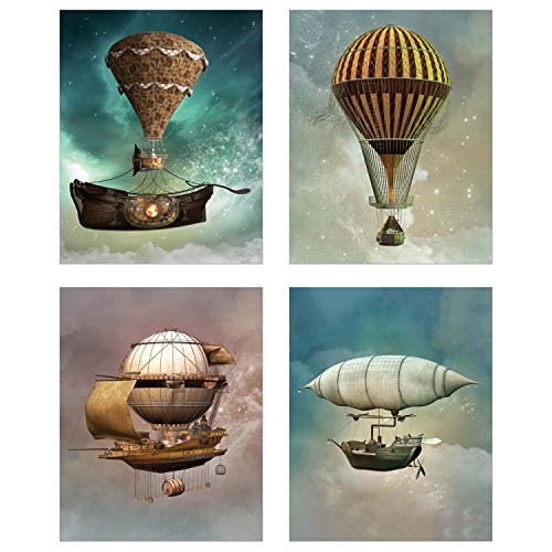 Image for 19. Steampunk Airship Fantasy Prints