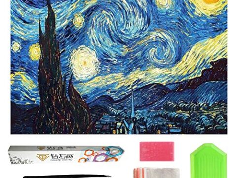 Image for 6. Van Gogh Starry Night Diamond Painting Kit