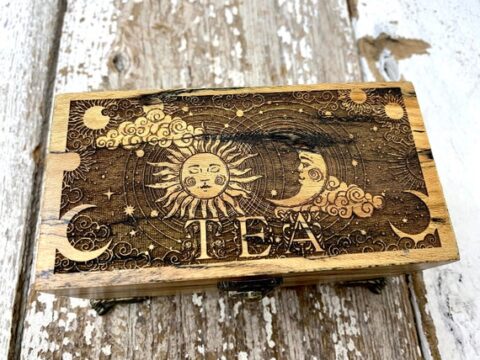 Image for 1. Personalized Tea Box Tea Storage Box Custom Tea Box | Etsy