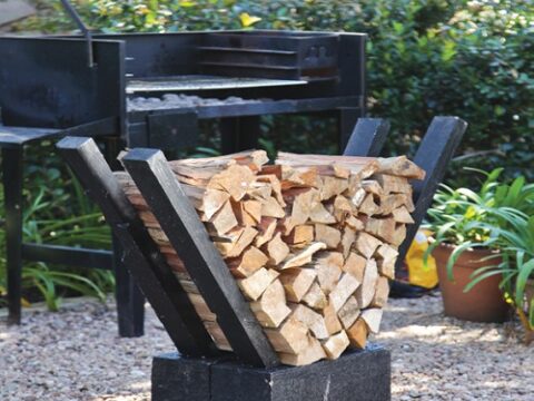 Image for 1. Easiest DIY Outdoor Firewood Rack - No Tools Required!