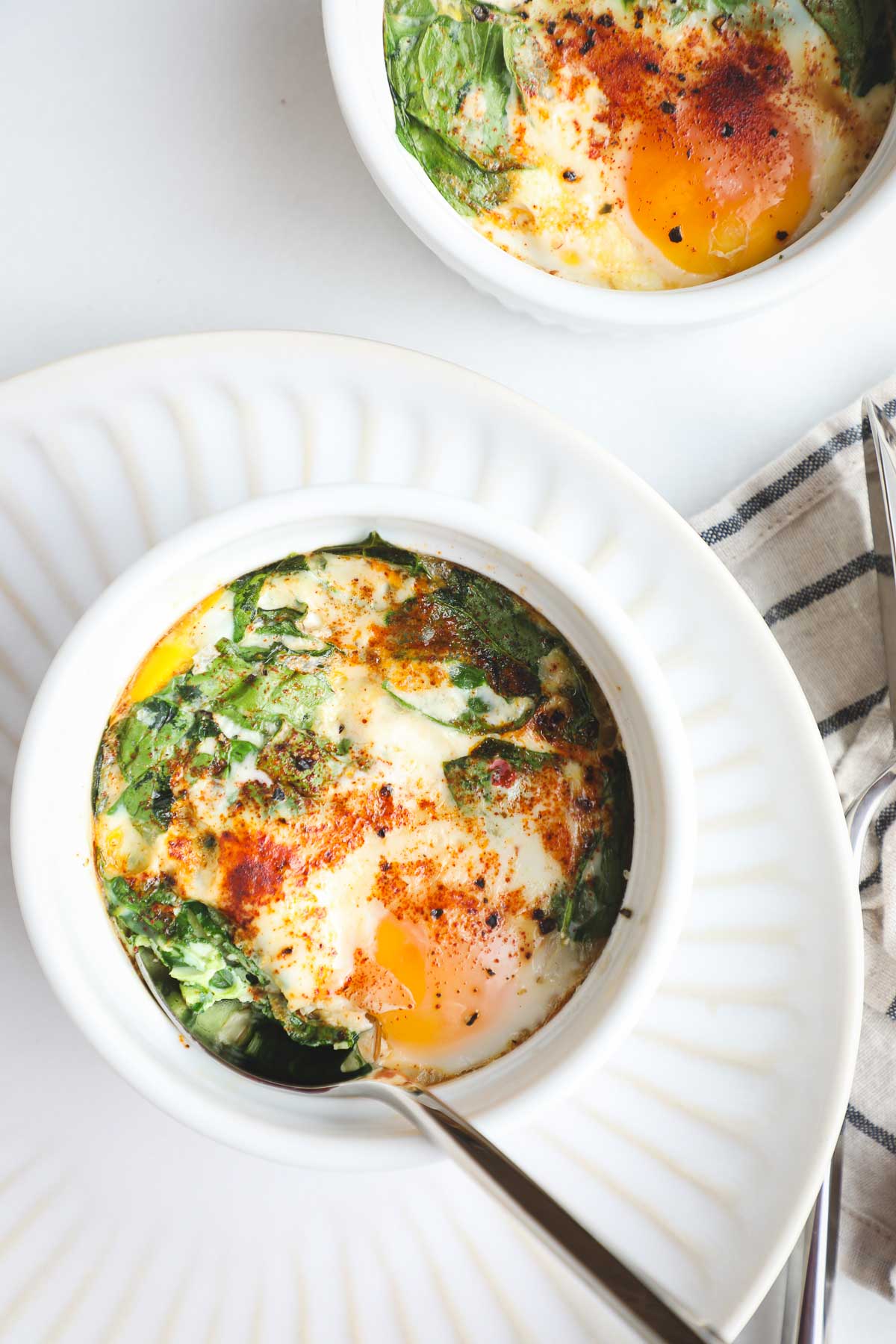 Baked Spinach and Egg Cups