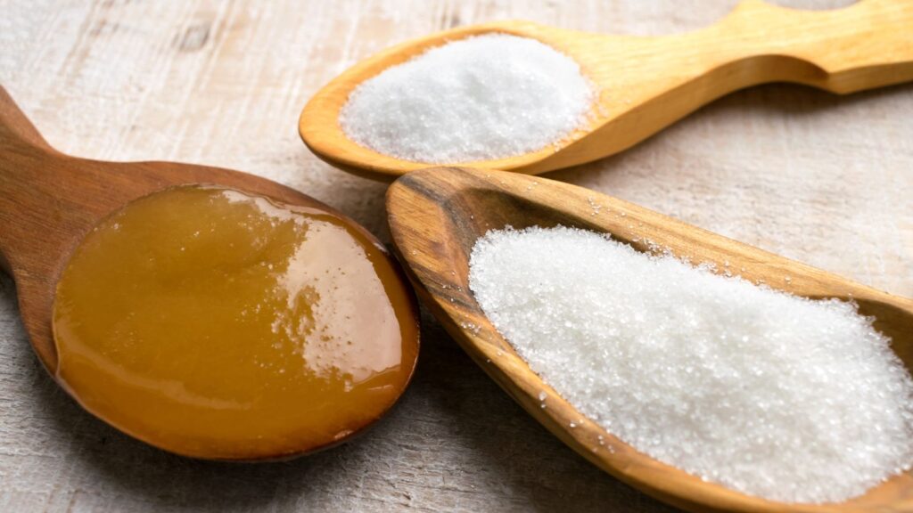 sugar and honey