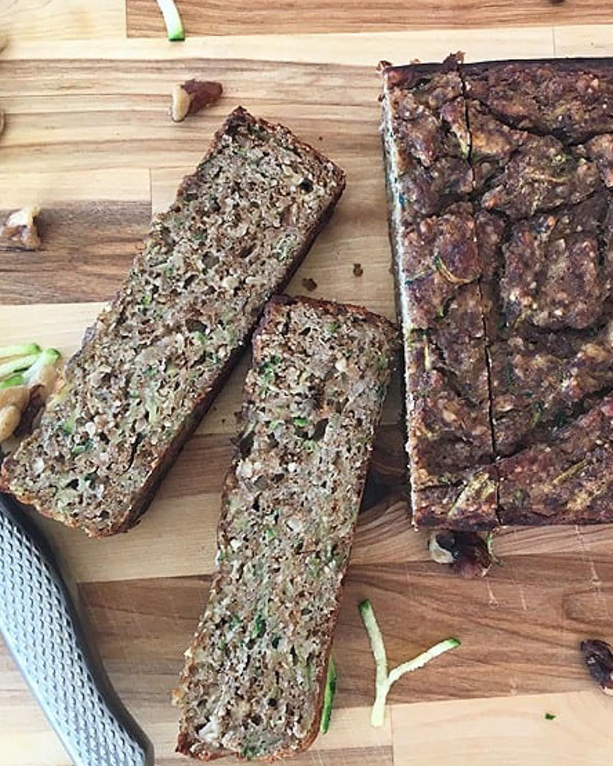Healthy Banana Zucchini Bread with Walnut Flour