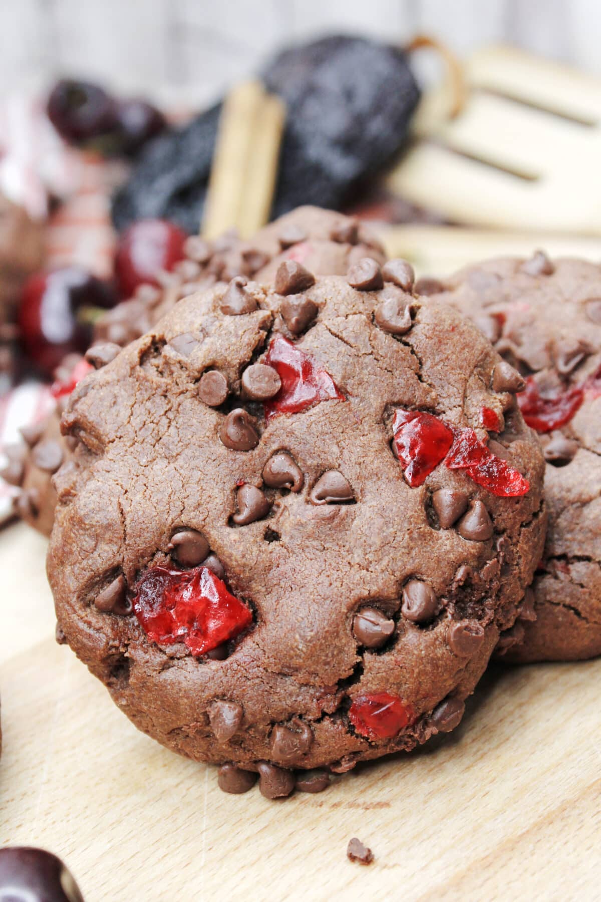 Try something special with this spiced chocolate cherry cookies recipe. It