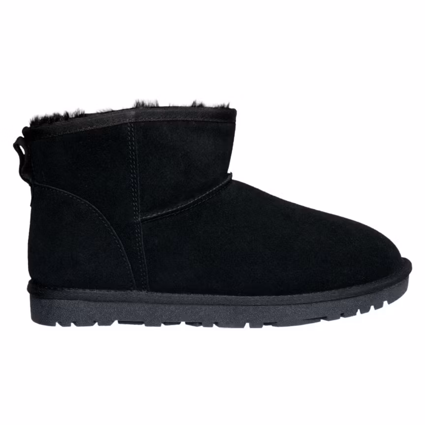 Ladies Genuine Suede Boots Black 10
