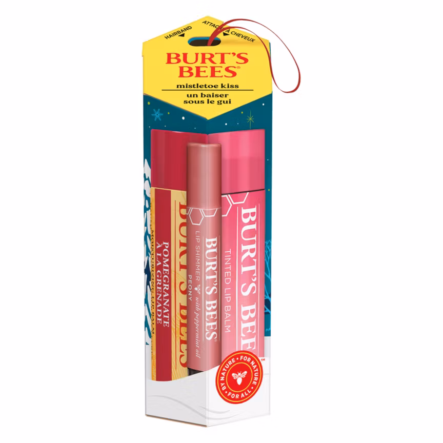 Mistletoe Kiss Lip Balm Gift Set Pink