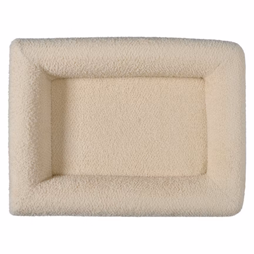 Orthopedic Boucle Pet Bed Beige