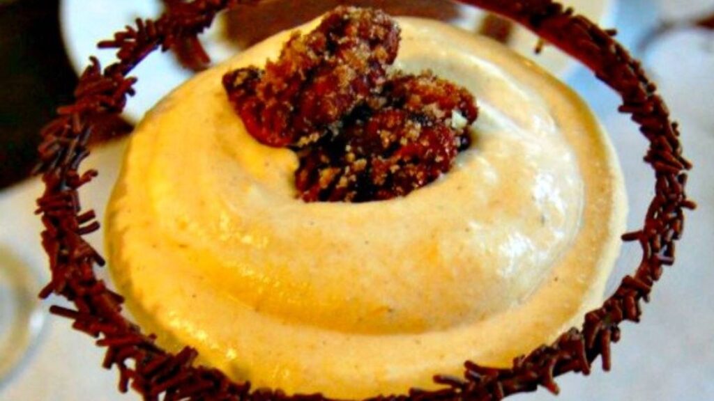 Pumpkin Mousse with Candied Pecans