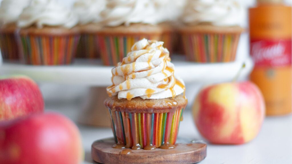 Spiced apple cupcake