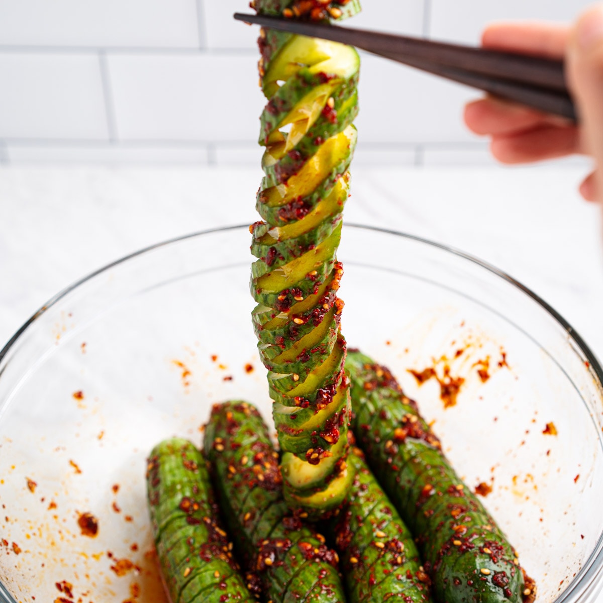 Spicy Asian Cucumber Salad (TikTok Viral)