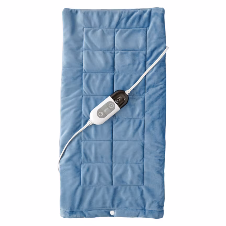 Weighted King Size Heating Pad Blue