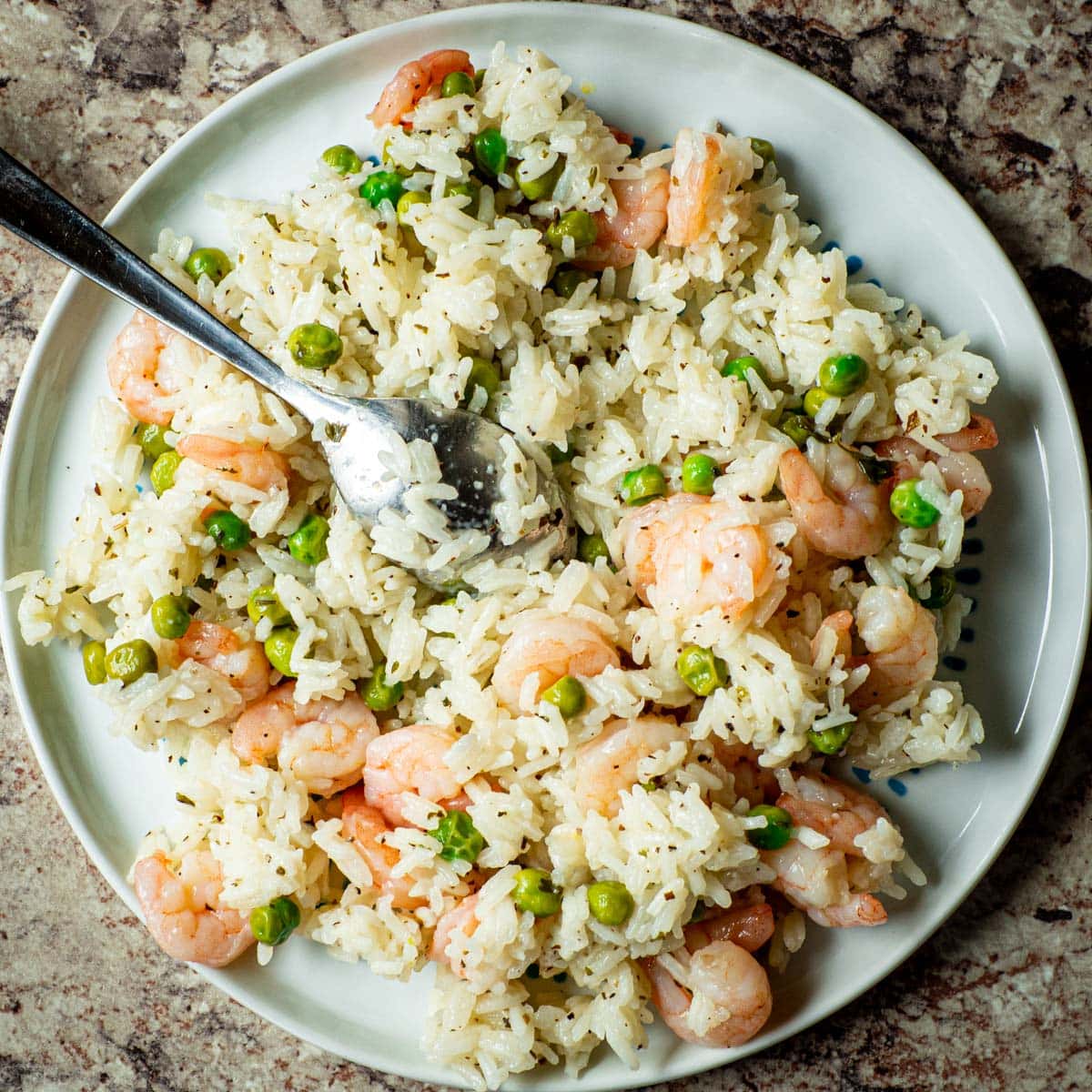 Lemon Herb Shrimp Rice Skillet
