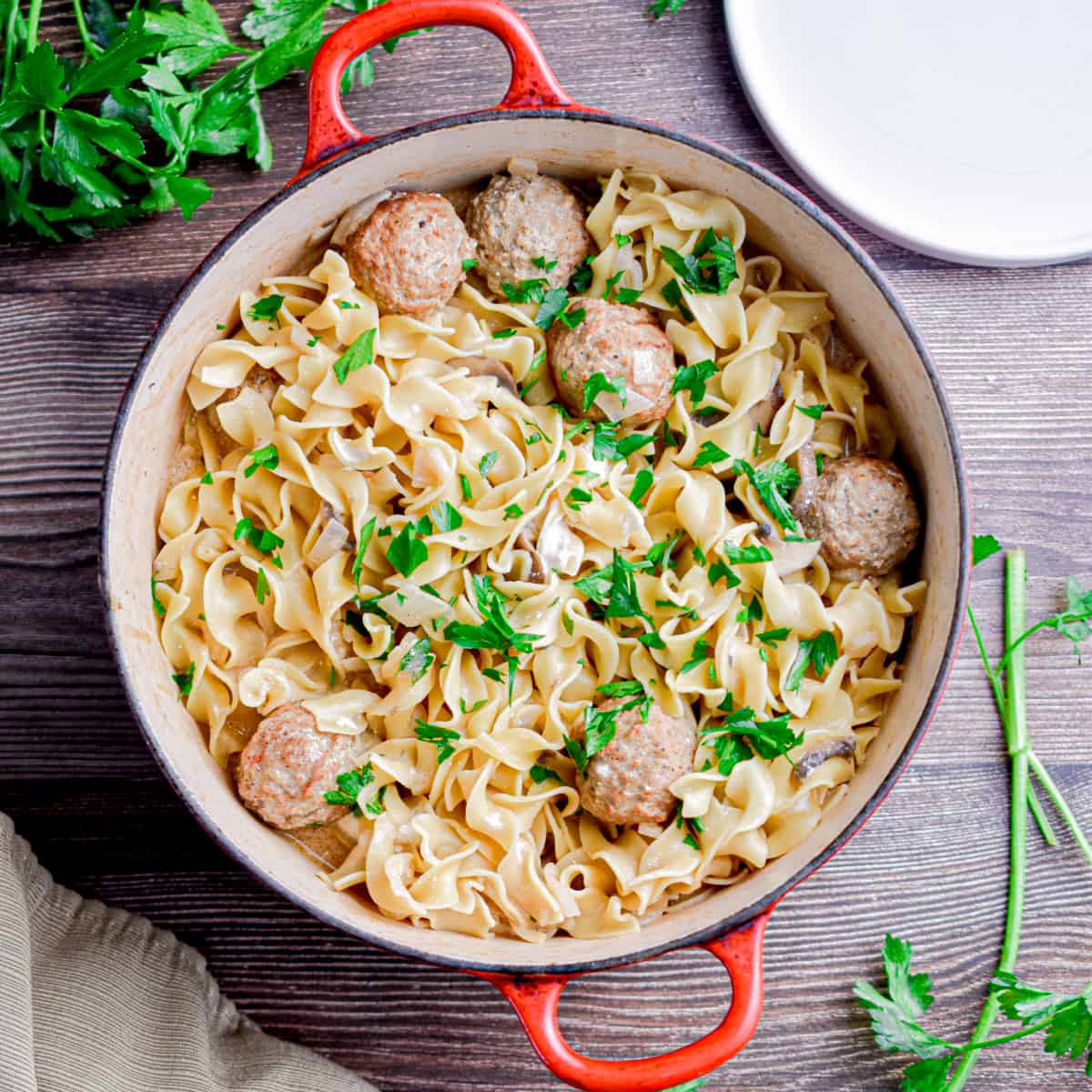 One Pot Meatball Stroganoff (Ready in 20 Minutes!)