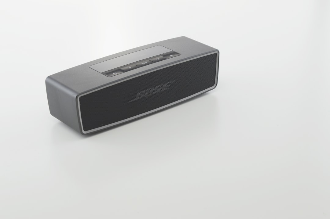black and gray bose portable speaker