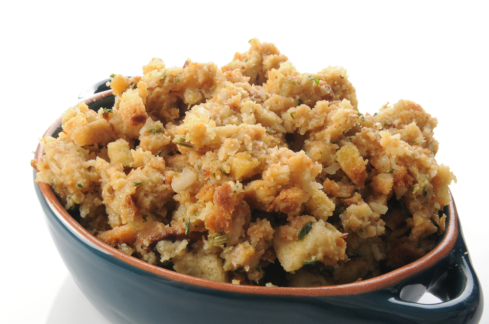 bowl of stuffing