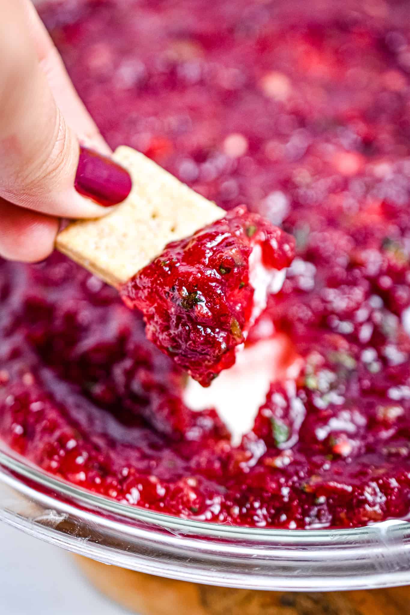 Sweet and Spicy Cranberry Jalapeno Dip