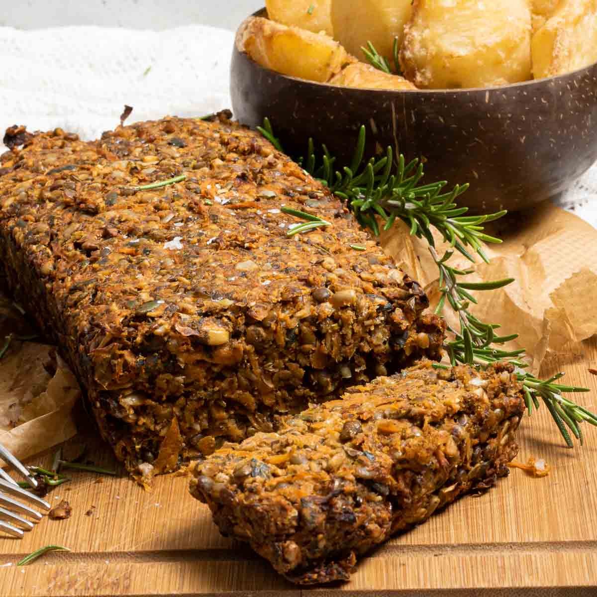 Vegan Lentil and Seed Roast without Nuts