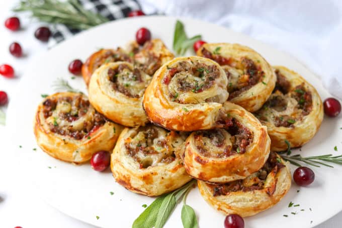 Sausage Cranberry Brie Bites