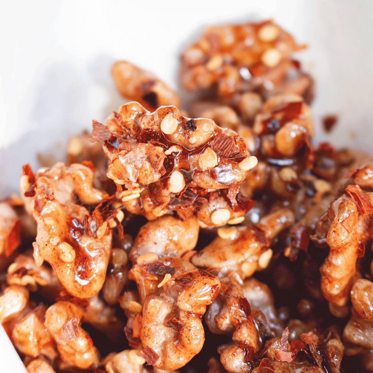 Spiced Honey Roasted Walnuts