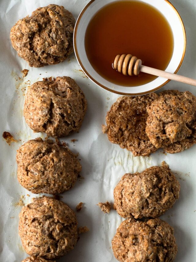 Honey Whole Wheat Drop Biscuits