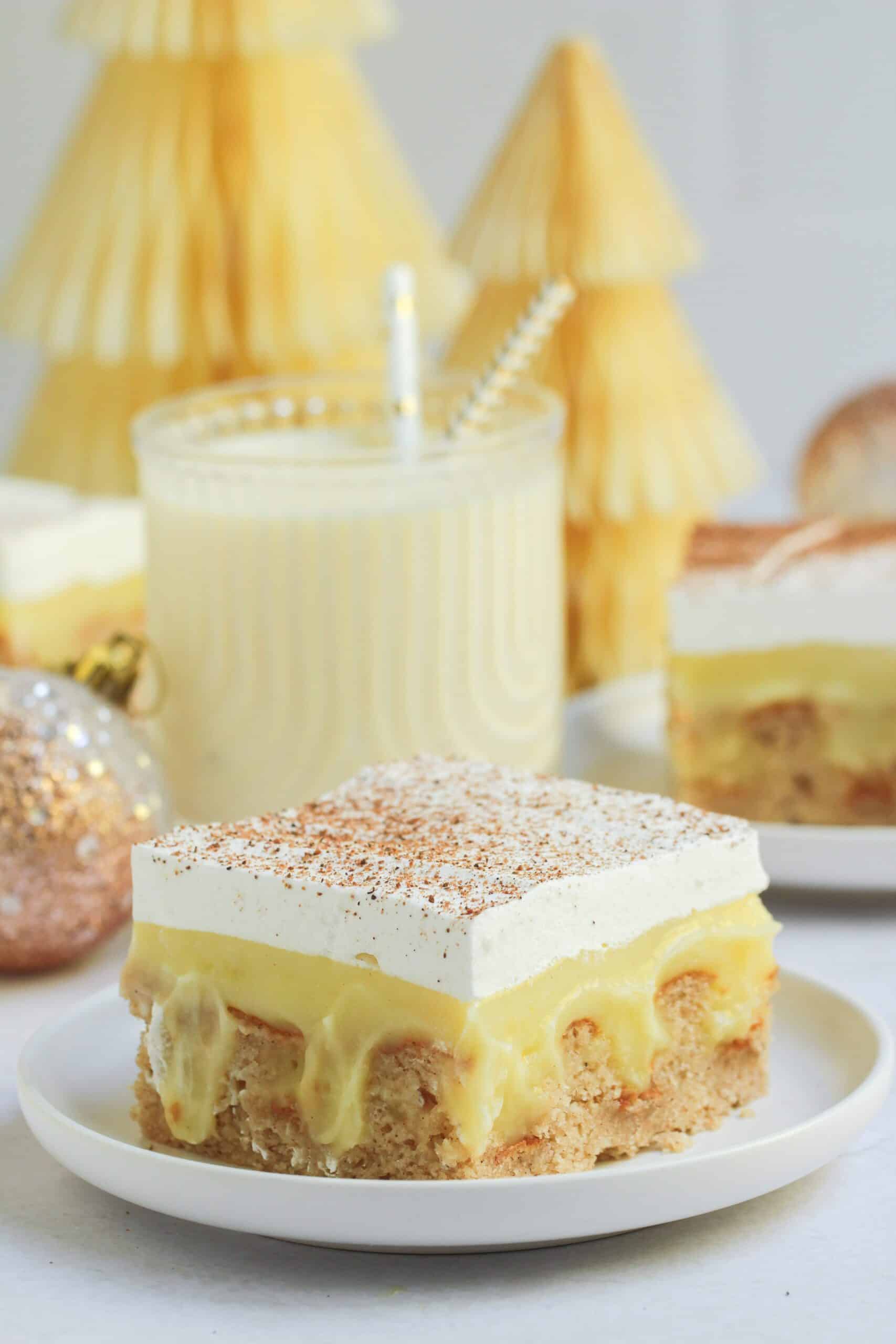 Eggnog Poke Cake