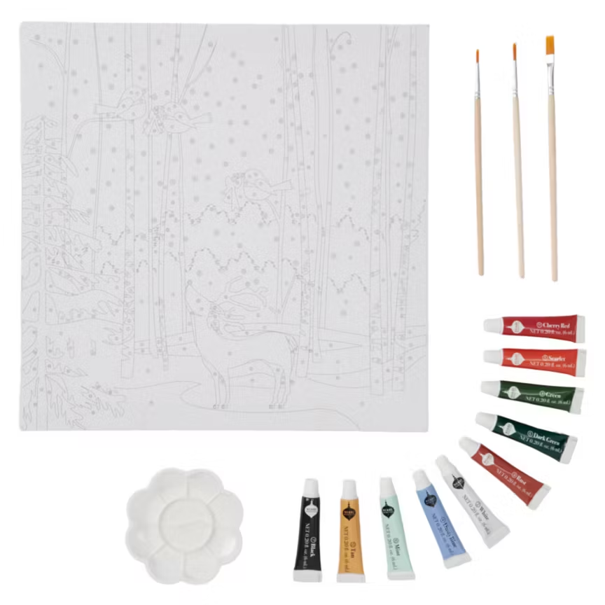holiday paint-by-number kit