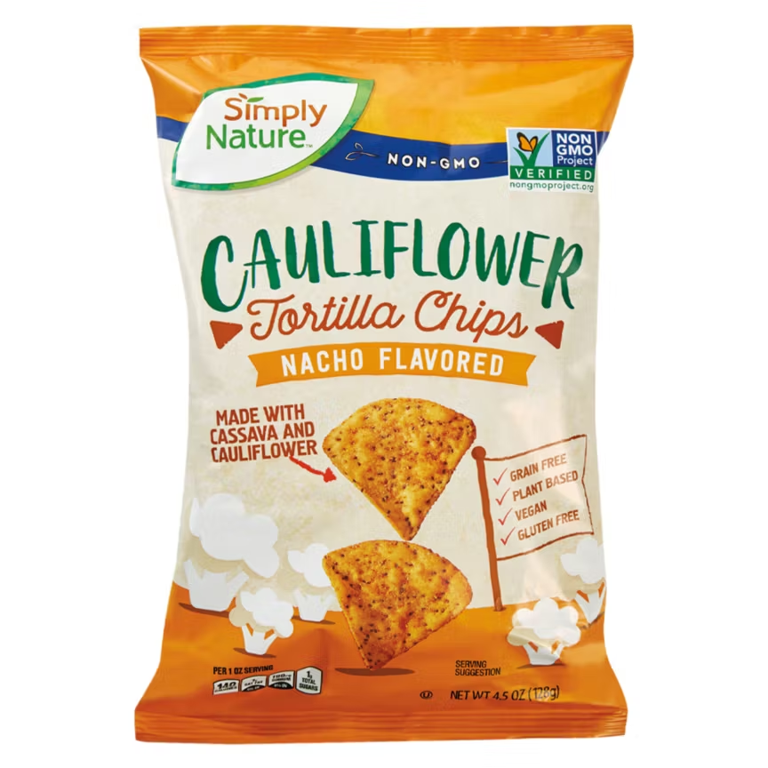 Nacho Cauliflower Tortilla Chips