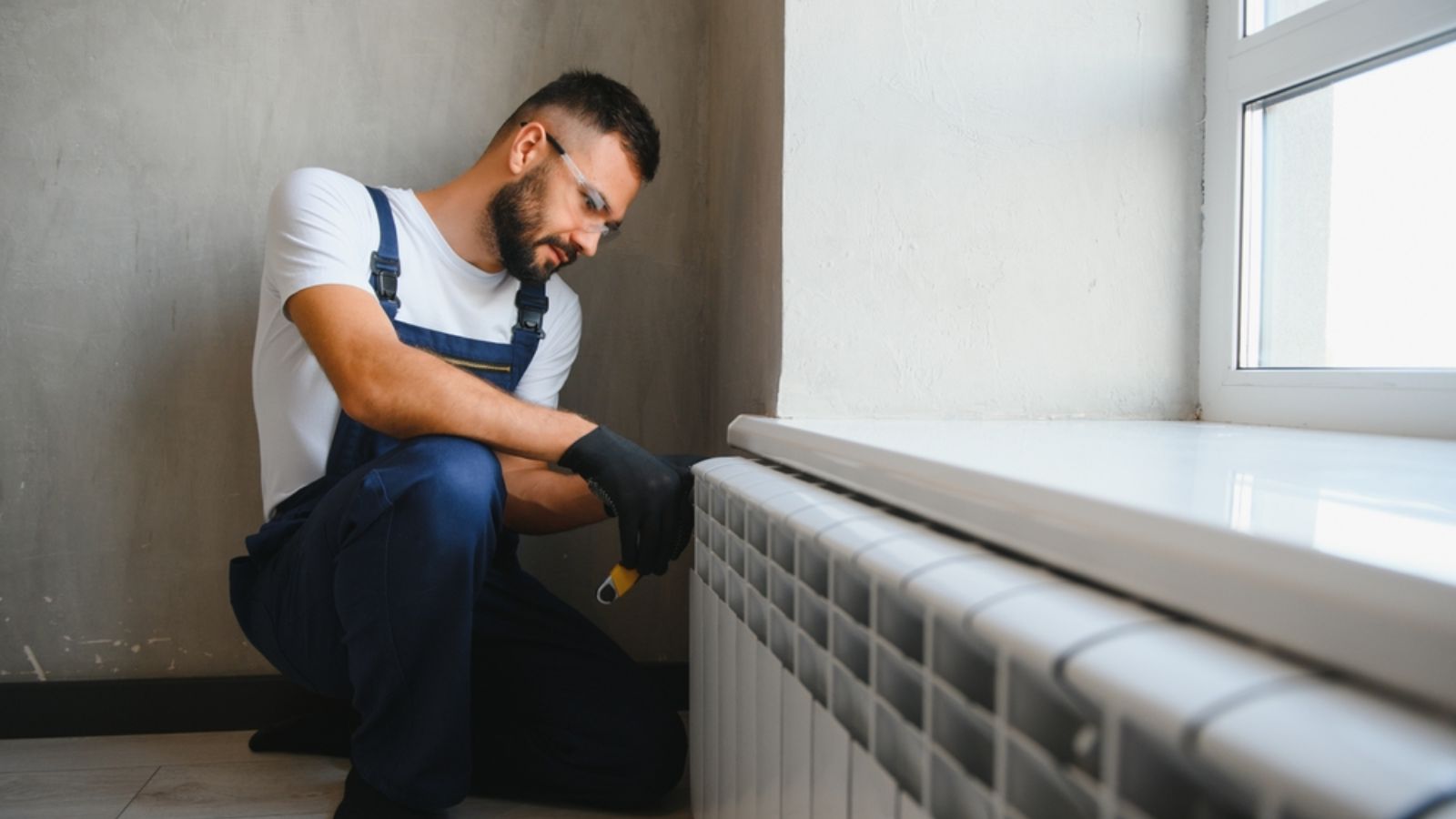 mending heater in the winter