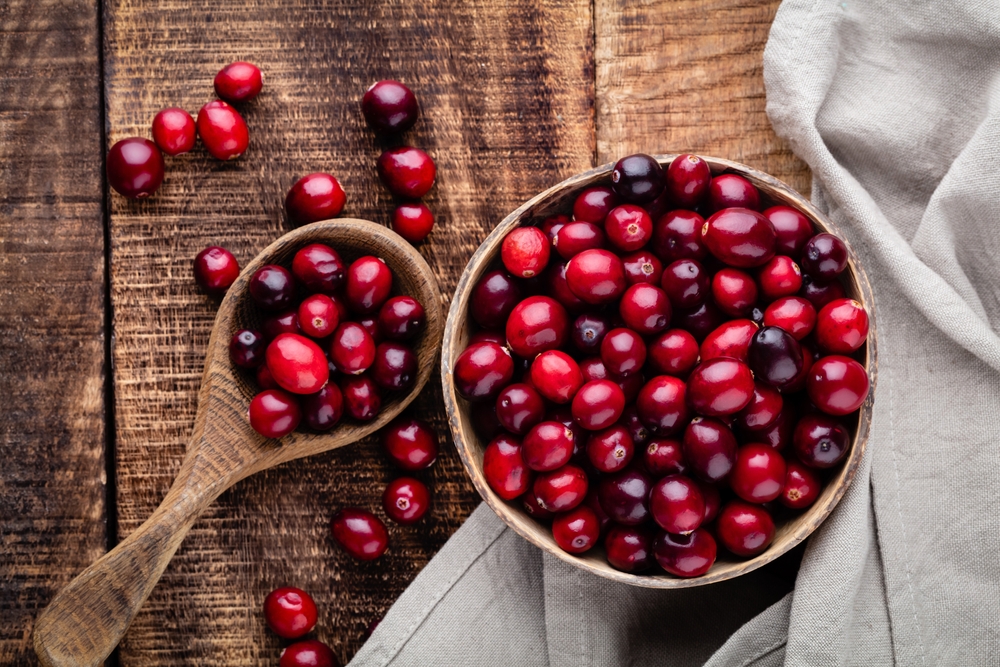 cranberries in a bowl