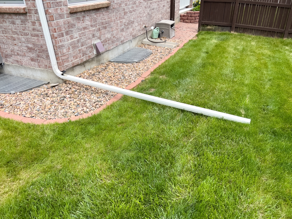 downspout away from the house
