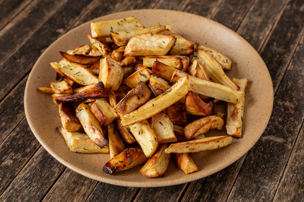cooked parsnips in a dish