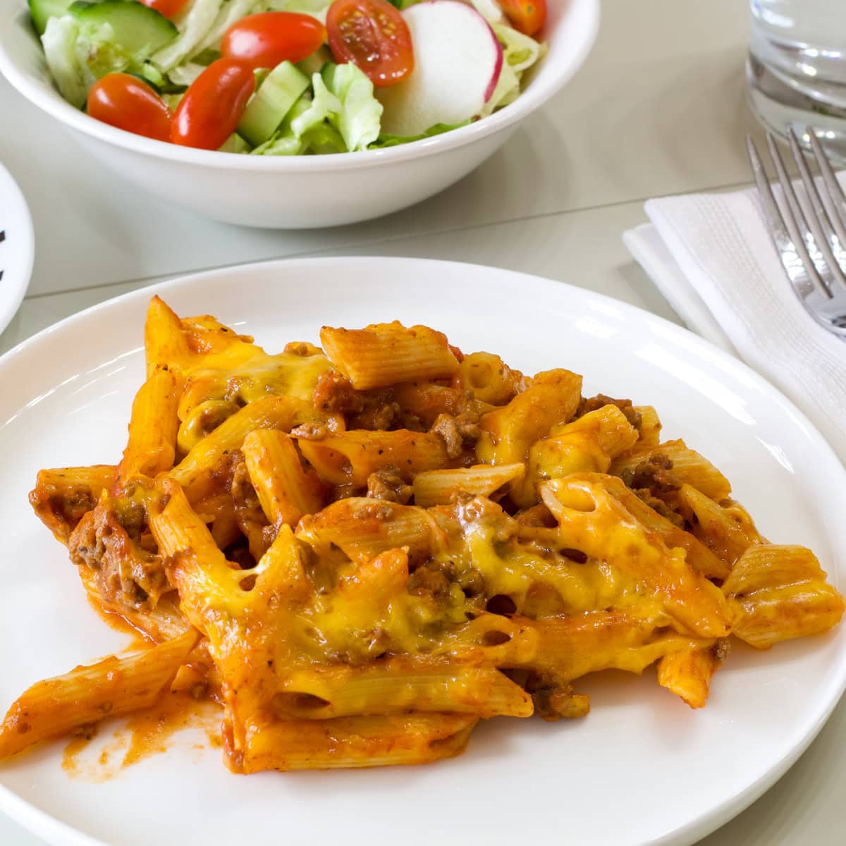 Cheesy Ground Beef Pasta Bake