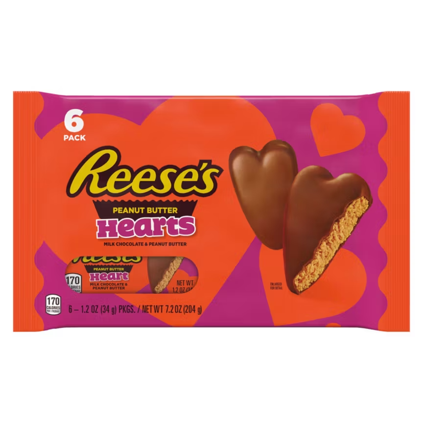 Heart Shaped Panut Butter & Milk Chocolates
