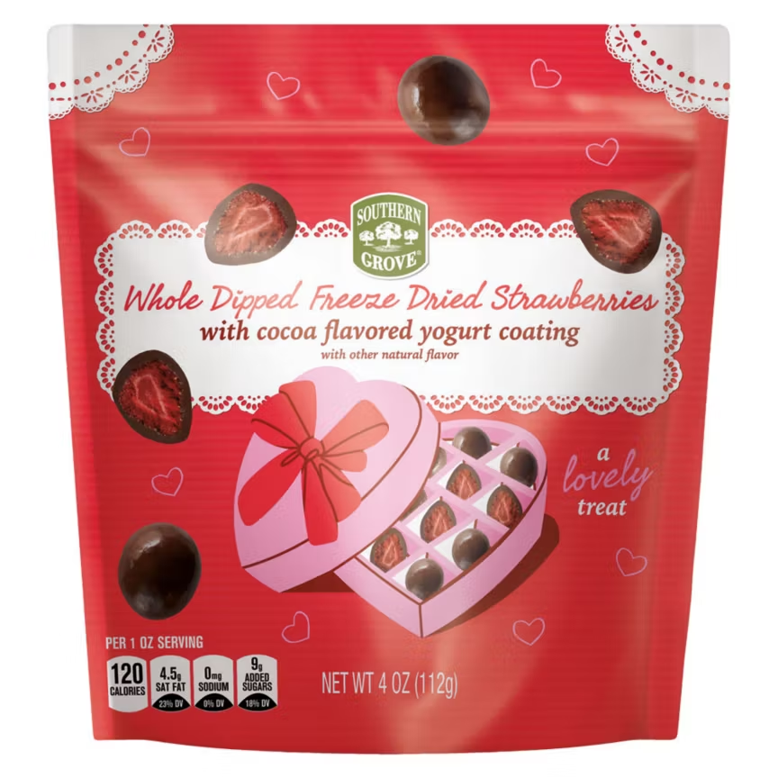 Southern Grove Whole Dipped Freeze Dried Strawberries