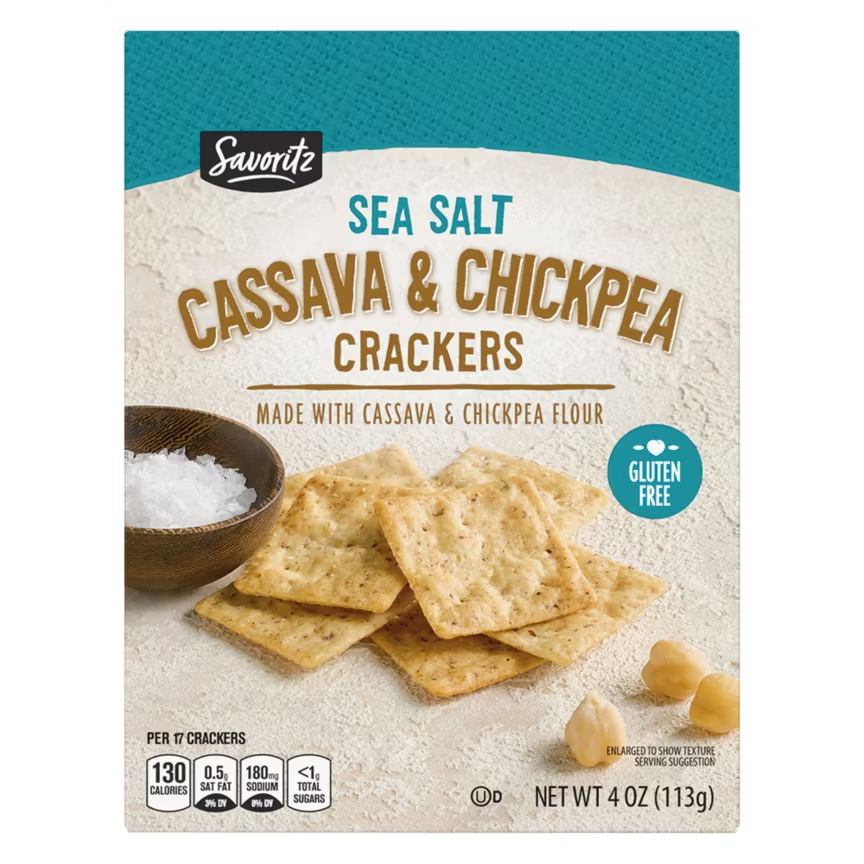 Sea Salt Cassava & Chickpea Crackers