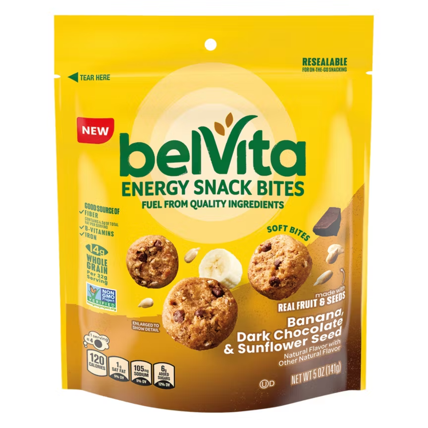 BelVita Banana Chocolate Sunflower Seed Energy Bites
