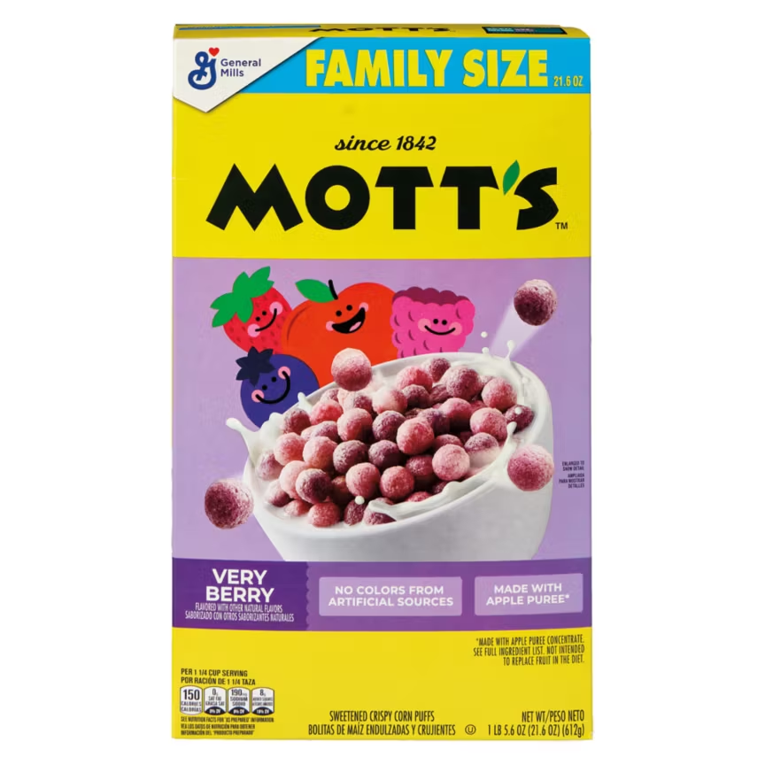 General Mills Mott’s Berry Cereal