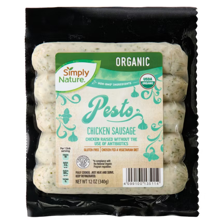 Organic Chicken Sausage - Pesto