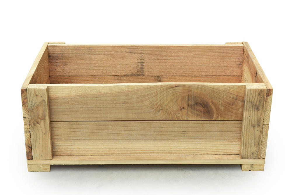 empty wooden crate