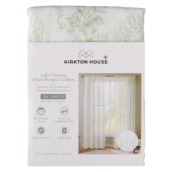 KIRKTON HOUSE window sheer curtain pair