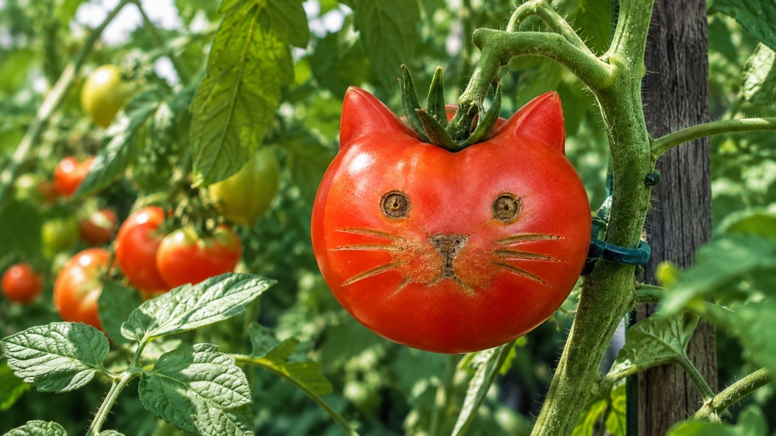 cat faced tomatoes