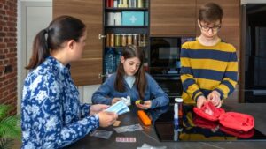family preparing for emergency